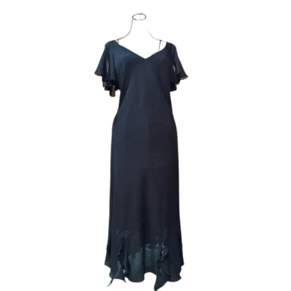 VINTAGE y2k black gown, size 16 - Picture 1 of 12